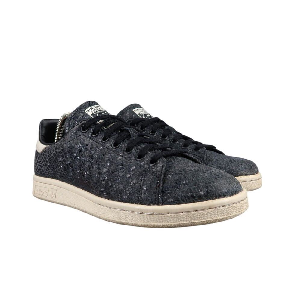 Adidas Shoes Womens 7.5 Sneakers Casual Athletic Stan Smith Leather Snake Print